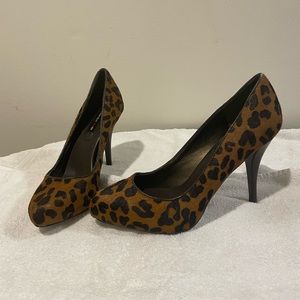 Banana Republic Mad Med series animal print heels